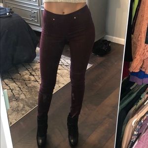 H&M skinny jeans size 2 plum maroon color